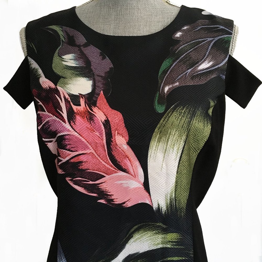 Ted Baker Floral Shift Dress SZ 4 - Picture 2 of 8